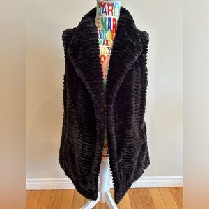 Guillaume black faux fur vest. Excellent condition. Size small.